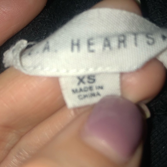 LA Hearts Black Drawstring hoodie - Picture 2 of 3